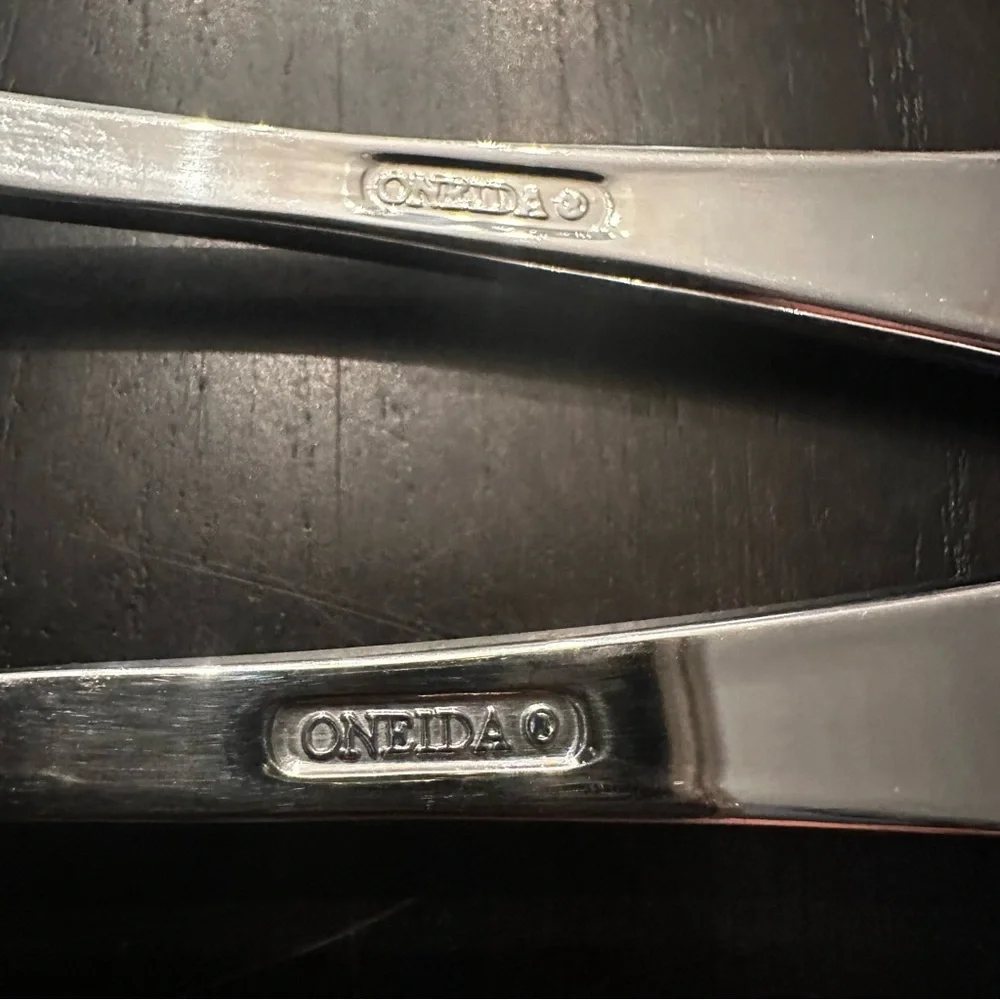 Oneida Stainless Icarus Glossy Large Serving Spoons Set of Four